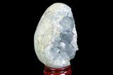 Crystal Filled Celestine (Celestite) Egg Geode - Madagascar #100035-2